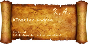 Künstler Andrea névjegykártya
